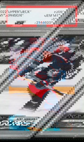 2022-23 Upper Deck Series 1 Kent Johnson Young Guns PSA 10 RC #209