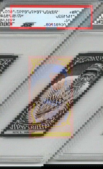 2016 TOPPS GYPSY QUEEN MINI MVP BABE RUTH CARD NEW YORK YANKEES PSA 10 LOW POP