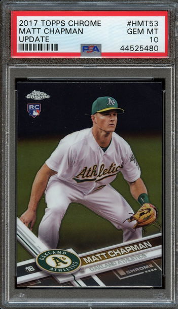 2017 Topps Chrome Update Matt Chapman PSA 10