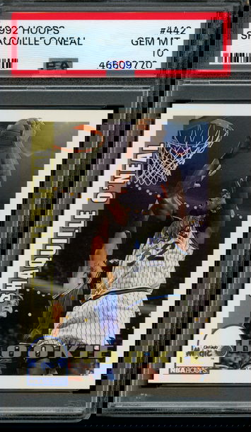 1992 NBA Hoops #442 Shaquille O’Neal PSA GEM MINT 10
