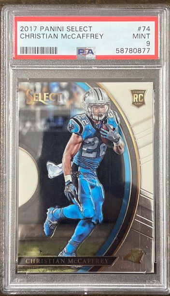 2017 Panini Select Christian McCaffrey #74 PSA 9