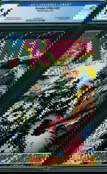 X-MEN #283, CGC 9.4 NM -- 1st full appearance of Bishop.