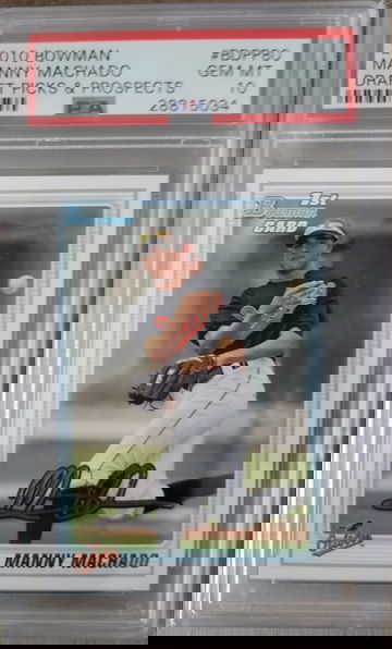 2010 Bowman Draft Picks & Prospects Manny Machado 1st Bowman Psa 10