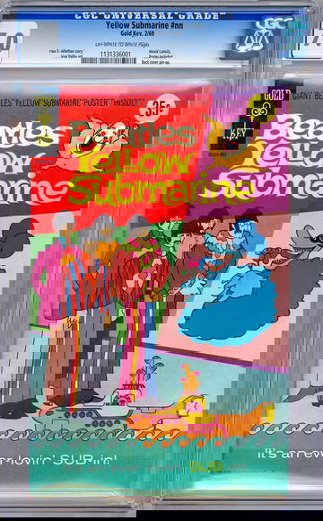 BEATLES YELLOW SUBMARINE #NN CGC 7.0 ORIG MOVIE ADAPTATION *POSTER INTACT* 1969 [*Minor Slab Stress Cracks*]