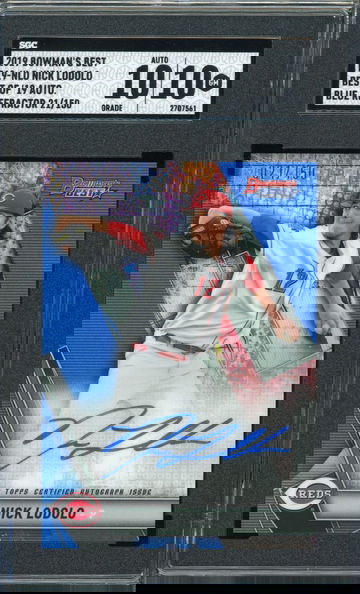 2019 BOWMAN'S BEST NICK LODOLO REDS ROOKIE ON-CARD AUTO SGC 10 MINT!