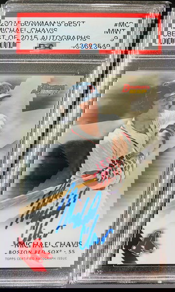 2015 Bowman’s Best Michael Chavis Autograph PSA 9