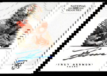 2021 Panini National Treasures Trey Sermon #CRS-TS RC Auto /99