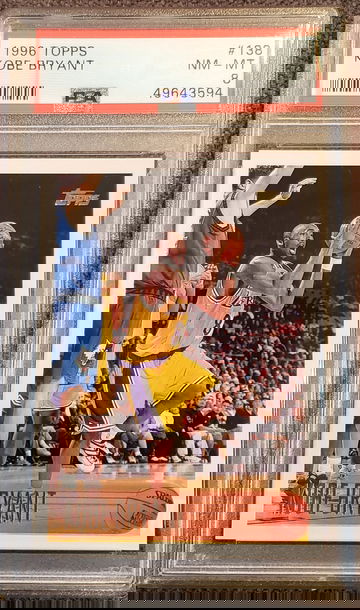 1996 Topps Kobe Bryant Rookie RC PSA 8