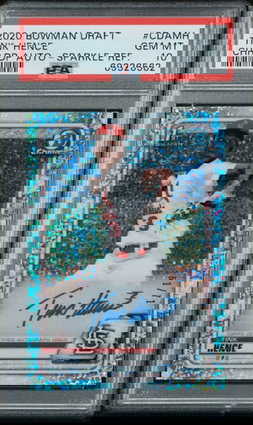 Tink Hence - 2020 Bowman Chrome Draft Picks - Speckle Refractor 61/71 - PSA 10