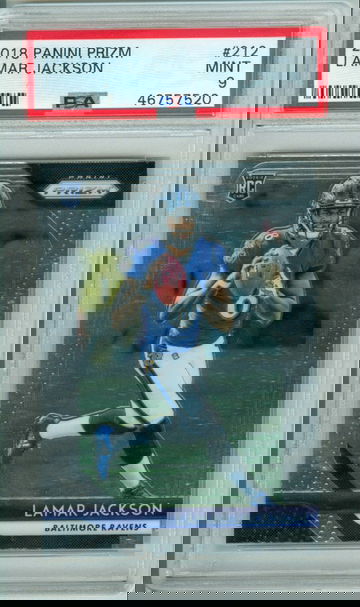 Lamar Jackson 2018 Prizm RC PSA 9