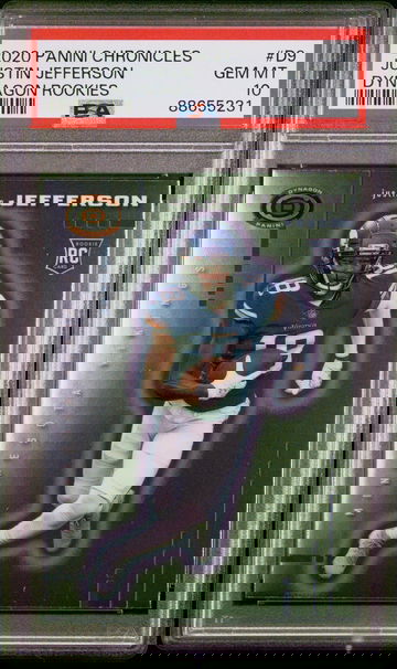 2020 Justin Jefferson Chronicles Dynagon D9 Rookie RC PSA 10 Gem Mint