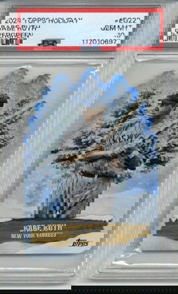 2024 TOPPS HOLIDAY EVERGREEN #EG22 BABE RUTH YANKEES PSA 10 LOW POP VERY RARE