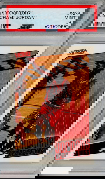 1999 UPPER DECK VICTORY MICHAEL JORDAN #424 CHICAGO BULLS HOF PSA 9 MINT