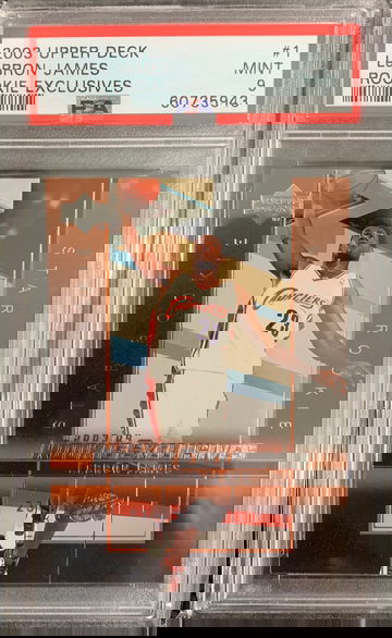 2003 Upper Deck Rookie Exclusives Lebron James PSA 9