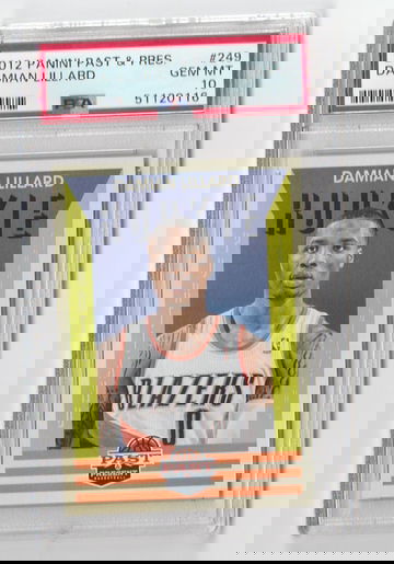 PSA 10 GEM MINT 2012 PANINI PAST & PRESENT DAMIAN LILLARD RC #249