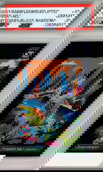 2024 PANINI DONRUSS OPTIC DOWNTOWN TYREEK HILL #3 BLK PANDORA PSA 10