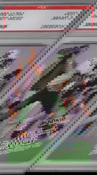 1998 FLEER ULTRA RANDY MOSS # 207 PSA8