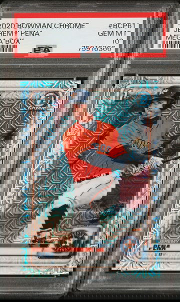 2020 Bowman Chrome Mega Box Mojo Refractor #BCP61 Jeremy Pena RC PSA 10