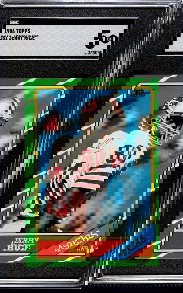 1986 Topps Jerry Rice Rookie SGC 5