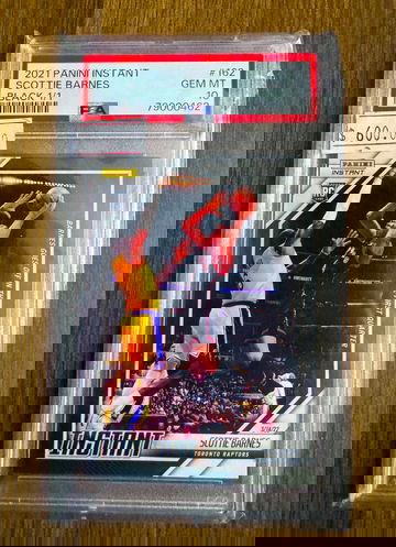 2021 Panini Instant Scottie Barnes Black 1/1 PSA 10 Raptors Rookie #162