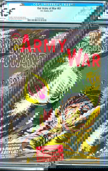 Our Army at War #61 (1957) CGC 5.5 -- O/w to white pages; Joe Kubert & Kanigher