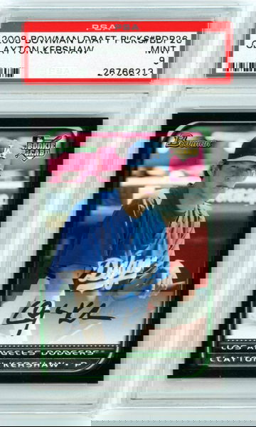 2008 Bowman Draft Picks #BDP26 Clayton Kershaw PSA 9 MINT!