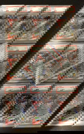 Lot of 10 2018 Topps Rafael Devers RC #18 PSA 10