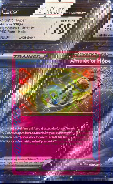 2024 Pokémon Amulet of Hope Surging Sparks 162/191 CGC 10 Gem Mint