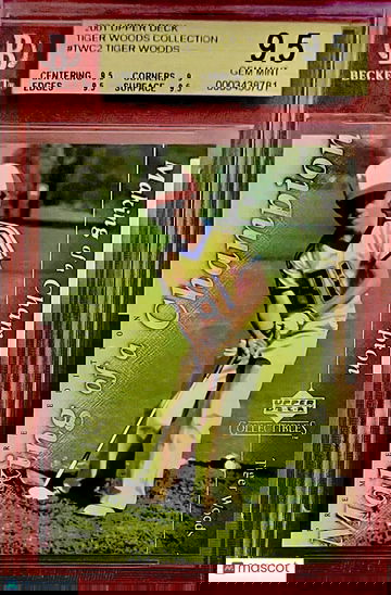 POP 21 BGS 9.5 RC Tiger Woods 2001 Upper Deck Collection Child Amateur Rookie