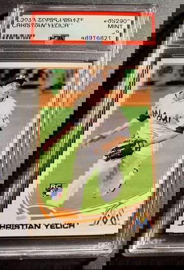 Christian Yelich 2013 Topps Update RC PSA 9