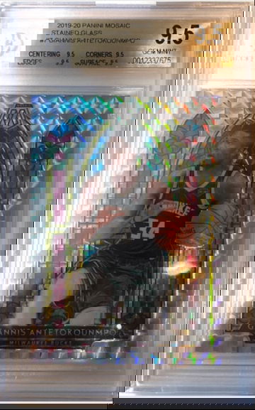 2019 Giannis Antetokunmpo Mosaic Stained Glass BGS 9.5