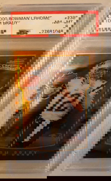 2000 Bowman Chrome Tom Brady RC PSA 8