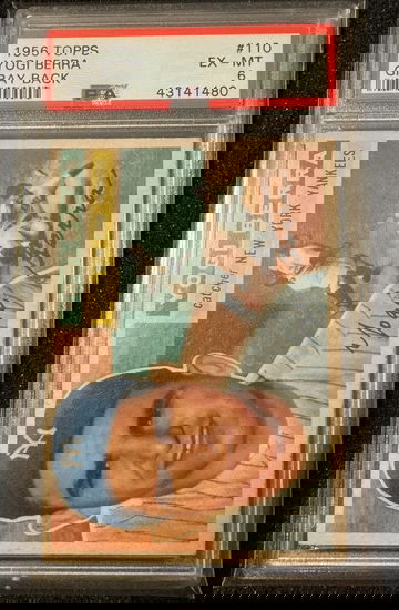 1956 Topps Yogi Berra GRAY BACK #110 PSA 6 EX-MT New York Yankees