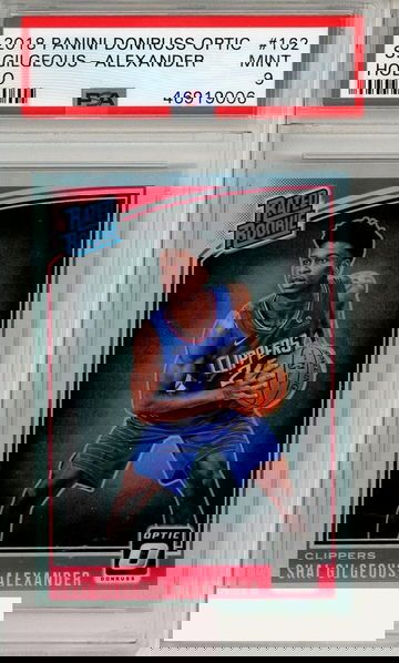 2018 PANINI DONRUSS OPTIC S GILGEOUS-ALEXANDER #162 HOLO PSA 9 MINT RC