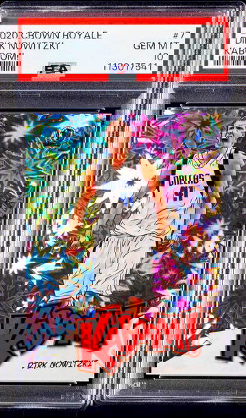 2020 Dirk Nowitzki Panini Crown Royale Kaboom Holo Vertical PSA 10 #7 SP KABOOM! GEM