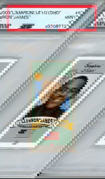 LEBRON JAMES 2003 Campioni Di Futuro SKY ROOKIE RC #5 PSA 9 MINT HOF ITALIAN