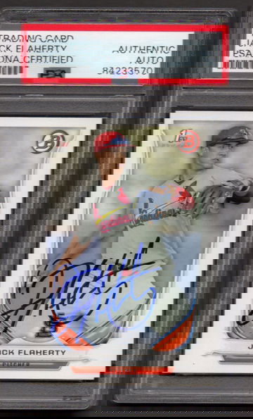 Jack Flaherty Signed Autographed 2014 Bowman Draft #30 PSA DNA COA RC