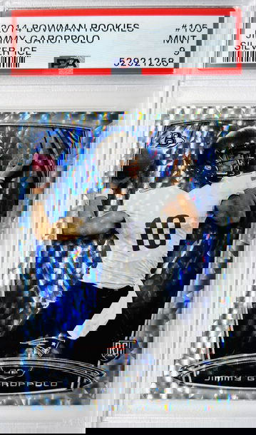 ⭐️ 2014 JIMMY GAROPPOLO BOWMAN SILVER ICE #105 PSA 9 RC 🔥