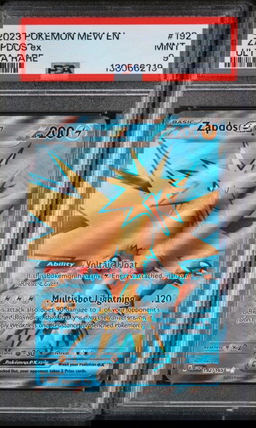 2023 Pokemon Scarlet and Violet 151 Ultra Rare Zapdos Ex #192 PSA 9