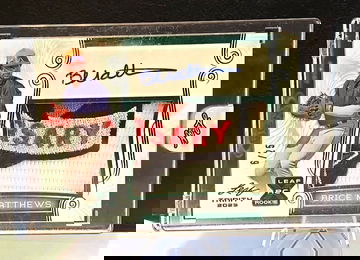 2023 Leaf Trinity WORN Patch Auto Brice Matthews /25 ASTROS Anniversary patch!!