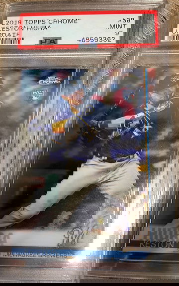 Keston Hiura 2019 Topps Chrome PSA 9