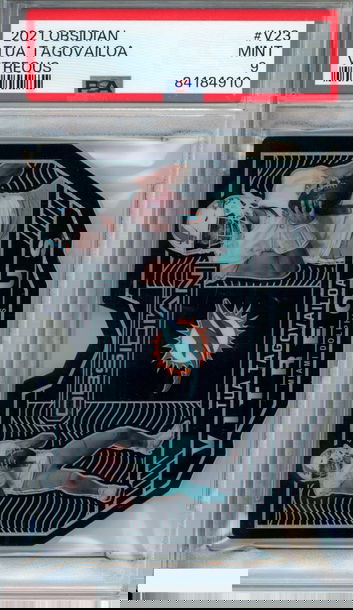 2021 PANINI OBSIDIAN VITREOUS TUA TAGOVAILOA #V23 26 OF 35 DOLPHINS PSA 9 MINT