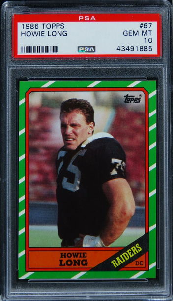 1986 Topps Howie Long HOF #67 PSA 10 GEM MINT