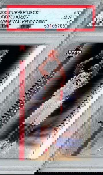LEBRON JAMES 2003 Upper Deck Phenomenal Beginning #3 PSA 9 Mint Cavs Lakers Heat