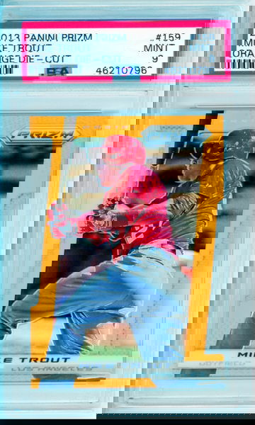 2013 Panini Prizm #159 Mike Trout Orange Die-Cut PSA 9 Mint