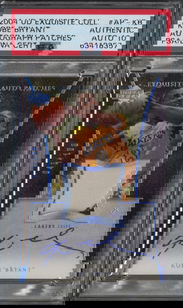 2004 KOBE BRYANT UD EXQUISITE COLLECTION AUTO PATCHES PSA AUTHENTIC