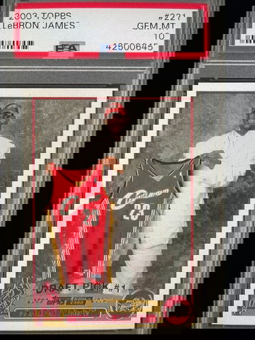 2003 topps Lebron James 221 rookie card PSA 10
