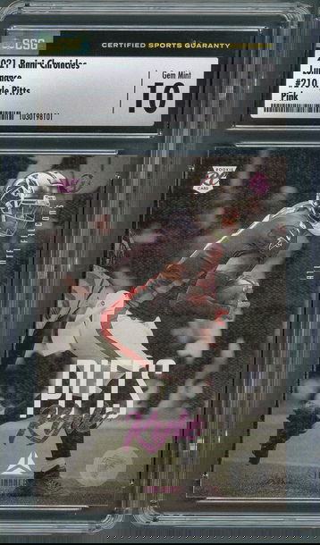 2021 Chronicles Luminance Kyle Pitts RC #210 Pink - CSG Gem Mint 10 - Falcons
