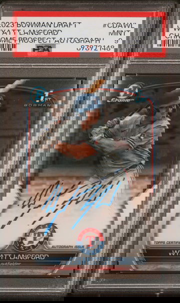 2023 Bowman Draft Chrome Wyatt Langford #CDAWL Auto PSA 9