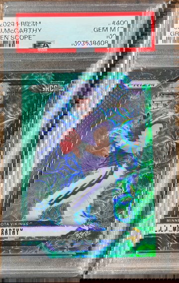 2024 Prizm JJ McCarthy Green Scope #/75 PSA 10 